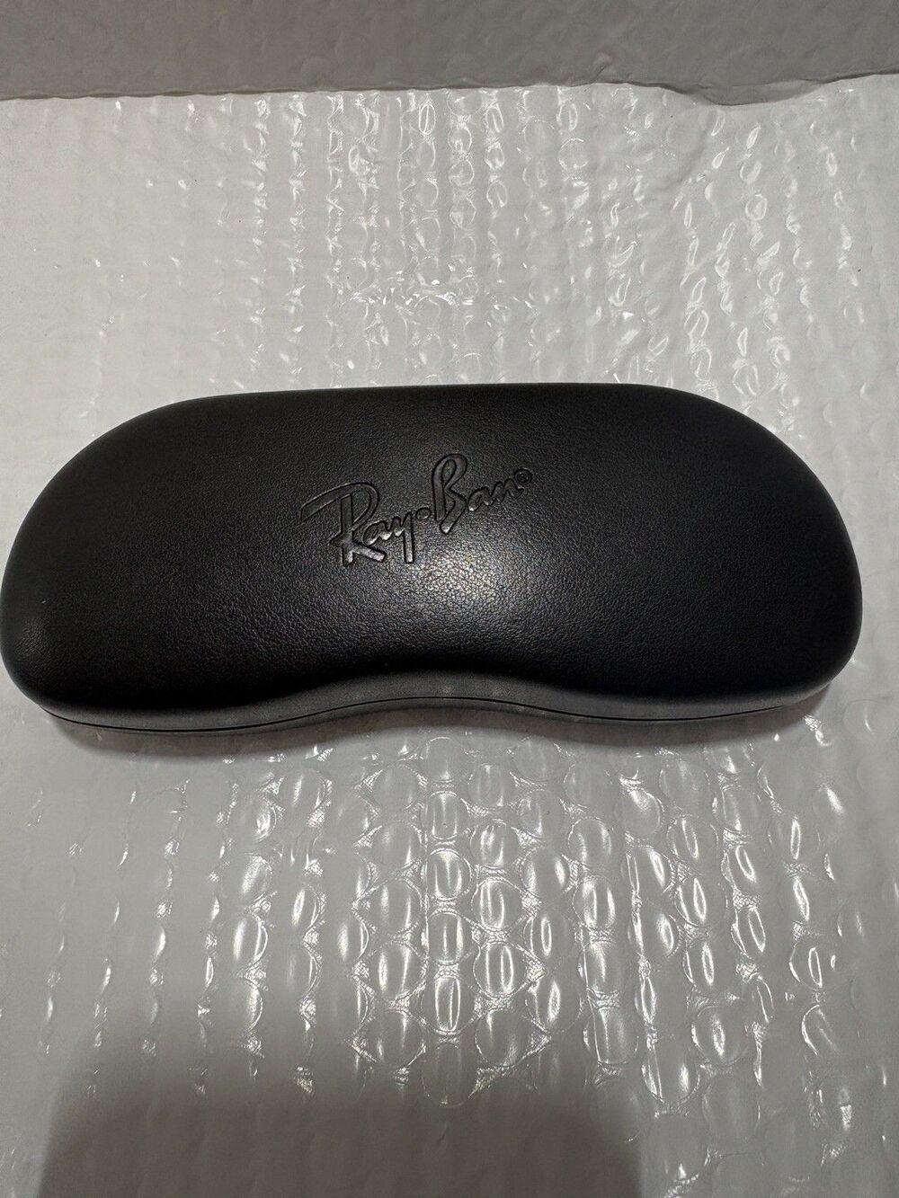 Ray Ban Hard Case Clam Shell For Glasses Black Preowned Clean 6.5” Wide  1